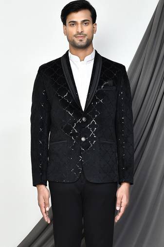 Black colour men's coat