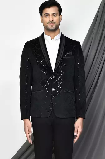 Black colour men's coat