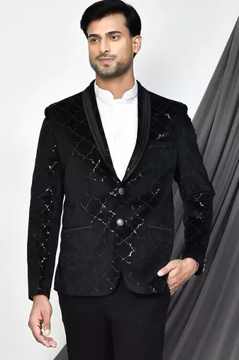 Black colour men's coat