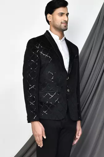 Black colour men's coat