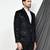 Black colour men's coat
