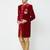 Maroon art silk straight embroidery with handwork sherwani for men's