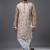 Beige silk straight embroidery beige silk embroidery garden kurta pant set