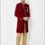 Maroon art silk straight embroidery with handwork sherwani for men's