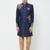 Navy blue art silk straight embroidery with handwork sherwani for men's