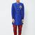 Blue art silk straight handwork sherwani for men's