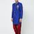 Blue art silk straight handwork sherwani for men's
