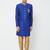 Blue art silk straight handwork sherwani for men's