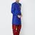 Blue art silk straight handwork sherwani for men's