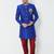 Blue art silk straight handwork sherwani for men's