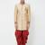 Chiku art silk straight handwork sherwani for men's