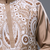 Beige silk straight embroidery beige silk embroidery garden kurta pant set