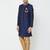 Navy blue art silk straight handwork sherwani for men's