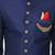 Navy blue art silk straight handwork sherwani for men's