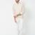 Cream coton straight plain jodhpuri for men's