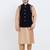 Black velvet straight handwork nehru jacket & kurta for men's