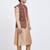 Grey art silk straight embroidery nehru jacket & kurta for men's