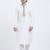 Off white art silk straight embroidery kurta for men's