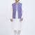 Purple art silk straight embroidery nehru jacket & kurta for men's