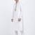 Off white art silk straight embroidery kurta for men's