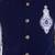 Dark blue velvet straight handwork nehru jacket & kurta for men's