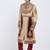 Fawn brocade straight handwork sherwani for men's