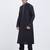 Black coton straight plain kurta for men's