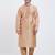 Chiku art silk straight embroidery kurta for men's
