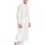 Cream art silk straight embroidery kurta for men's