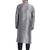 Grey art silk straight embroidery kurta for men's
