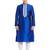 Blue art silk straight embroidery kurta for men's