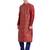 Maroon art silk straight embroidery kurta for men's