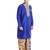 Blue art silk straight embroidery kurta for men's
