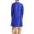Blue art silk straight embroidery kurta for men's