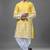 Yellow silk straight embroidery, mirror yellow silk embroidery, mirrors floral and work kurta pant set