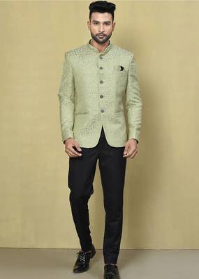 Olive green colour men's coat 1