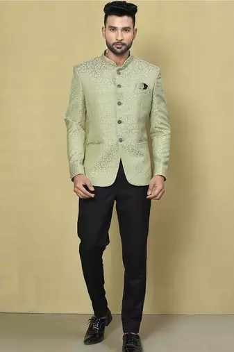 Olive green colour men's coat