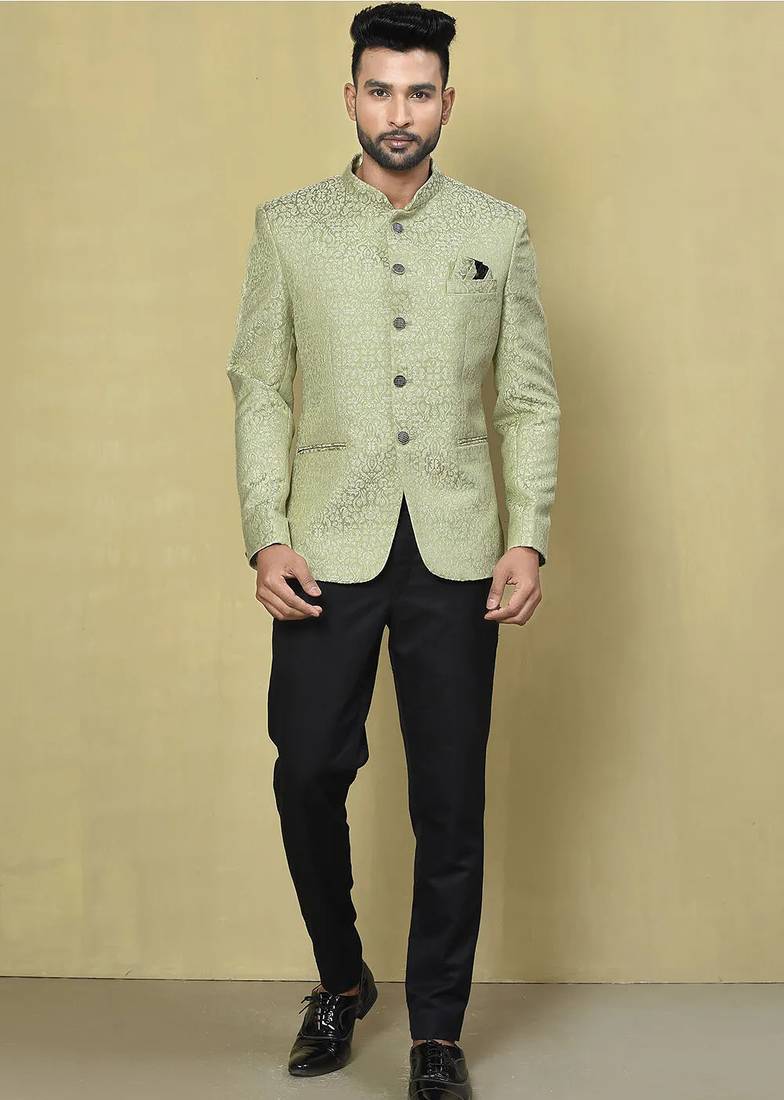 Olive green colour men's coat