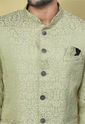 Olive green colour men's coat 2