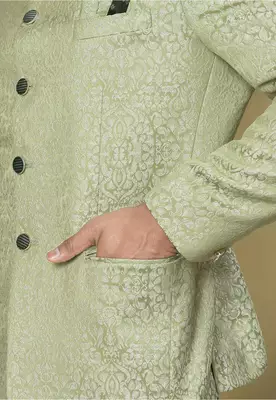 Olive green colour men's coat 3