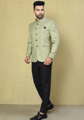 Olive green colour men's coat 4