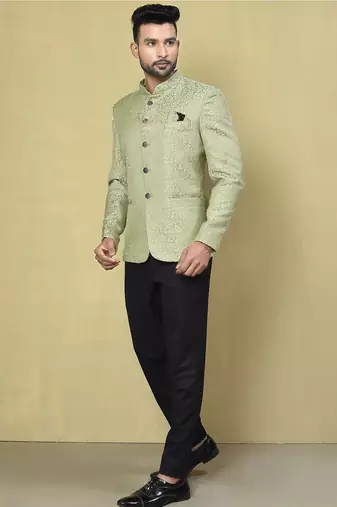 Olive green colour men's coat