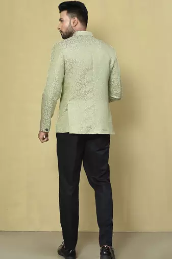 Olive green colour men's coat