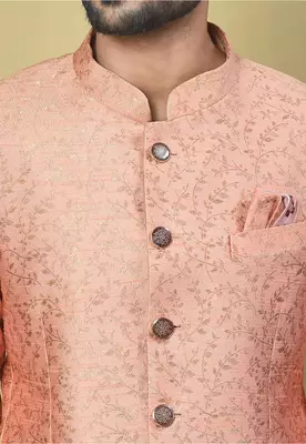 Peach colour men's coat 2