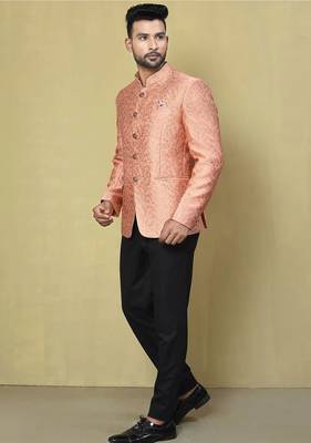 Peach colour men's coat 4
