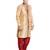 Gold silk straight embroidery with handwork indisherwani for men's