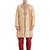 Gold silk straight embroidery with handwork indisherwani for men's