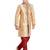 Gold silk straight embroidery with handwork indisherwani for men's