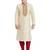 Fawn art silk straight embroidery kurta for men's