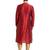 Maroon art silk straight embroidery kurta for men's